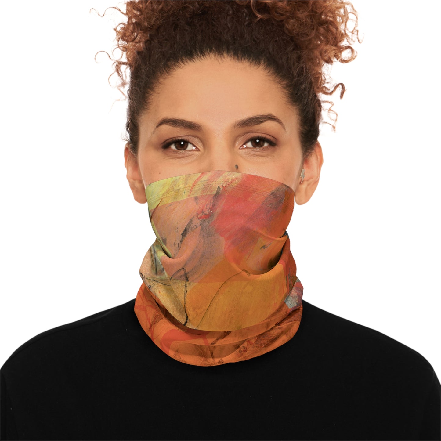 Winter Neck Gaiter With Drawstring - 02872