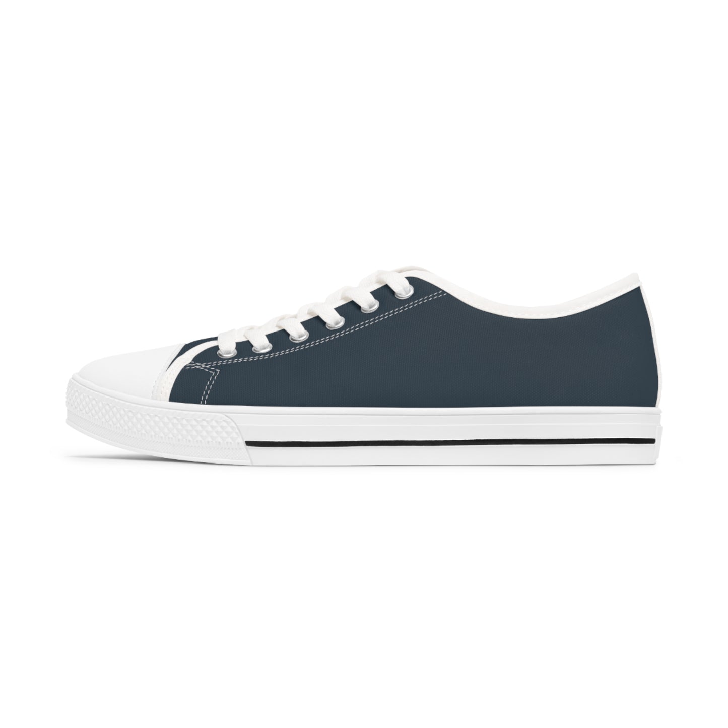 Women's Canvas Low Top Solid Color Sneakers - Thunder Cloud US 12 White sole