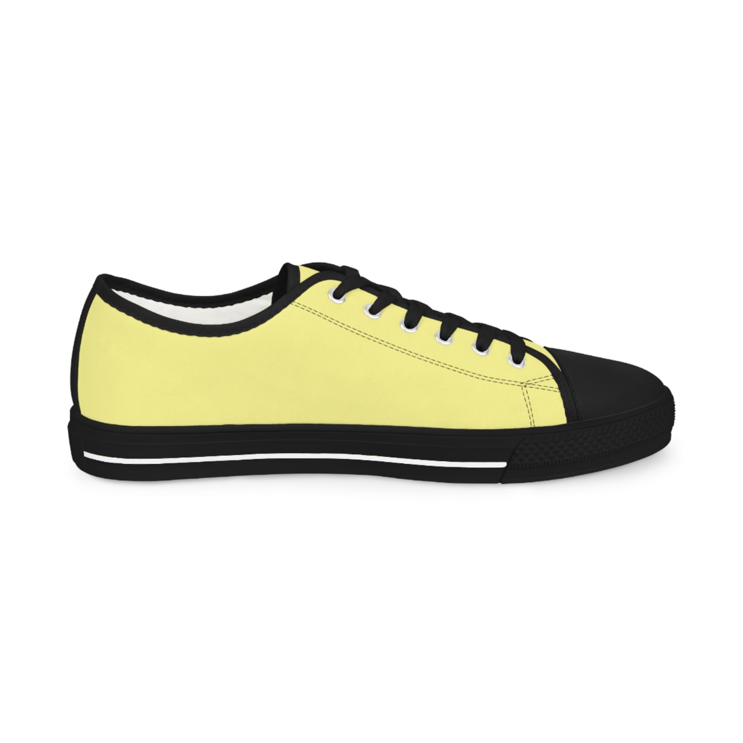 Men's Canvas Low Top Solid Color Sneakers - Lemon Yellow US 14 Black sole