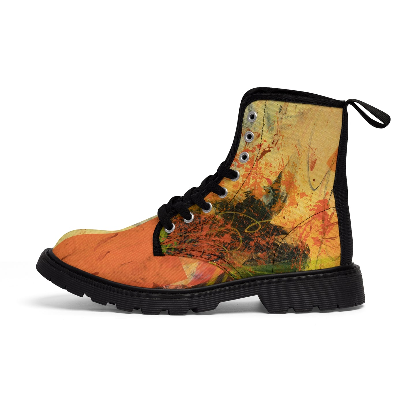 Women's Canvas Boots - 02868 US 11 Black sole