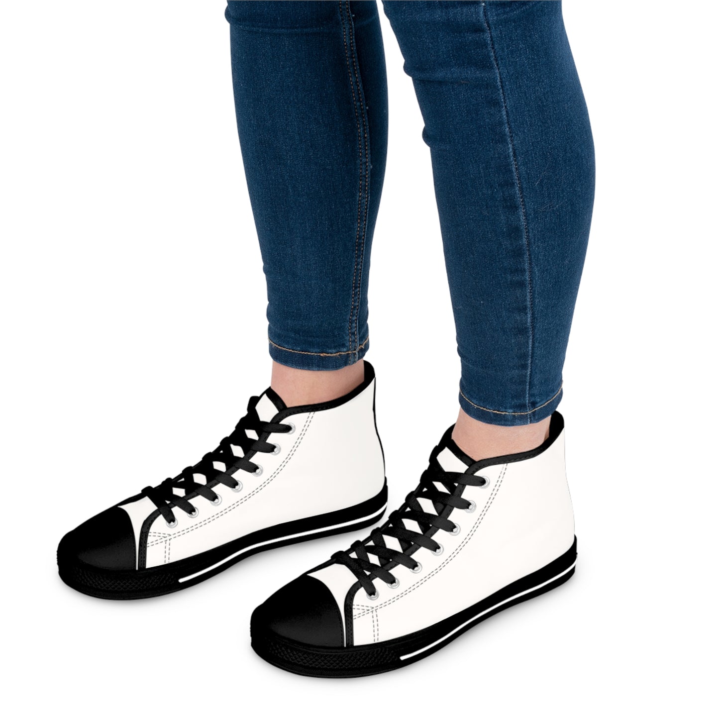 Women's High Top Sneakers - Template US 12 White sole