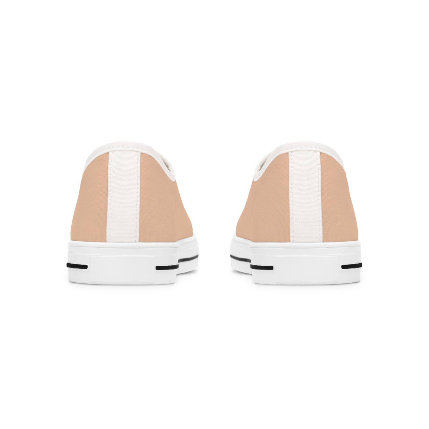 Women's Canvas Low Top Solid Color Sneakers - Orange Cream US 12 White sole