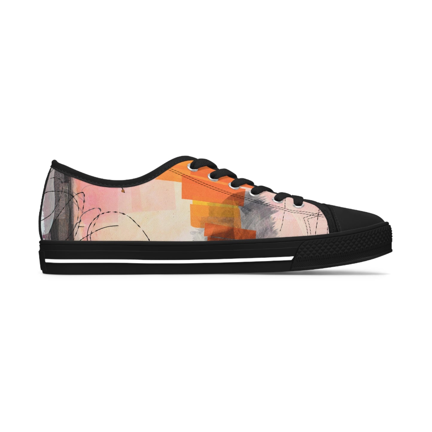 Women's Low Top Sneakers - 02869 US 12 White sole