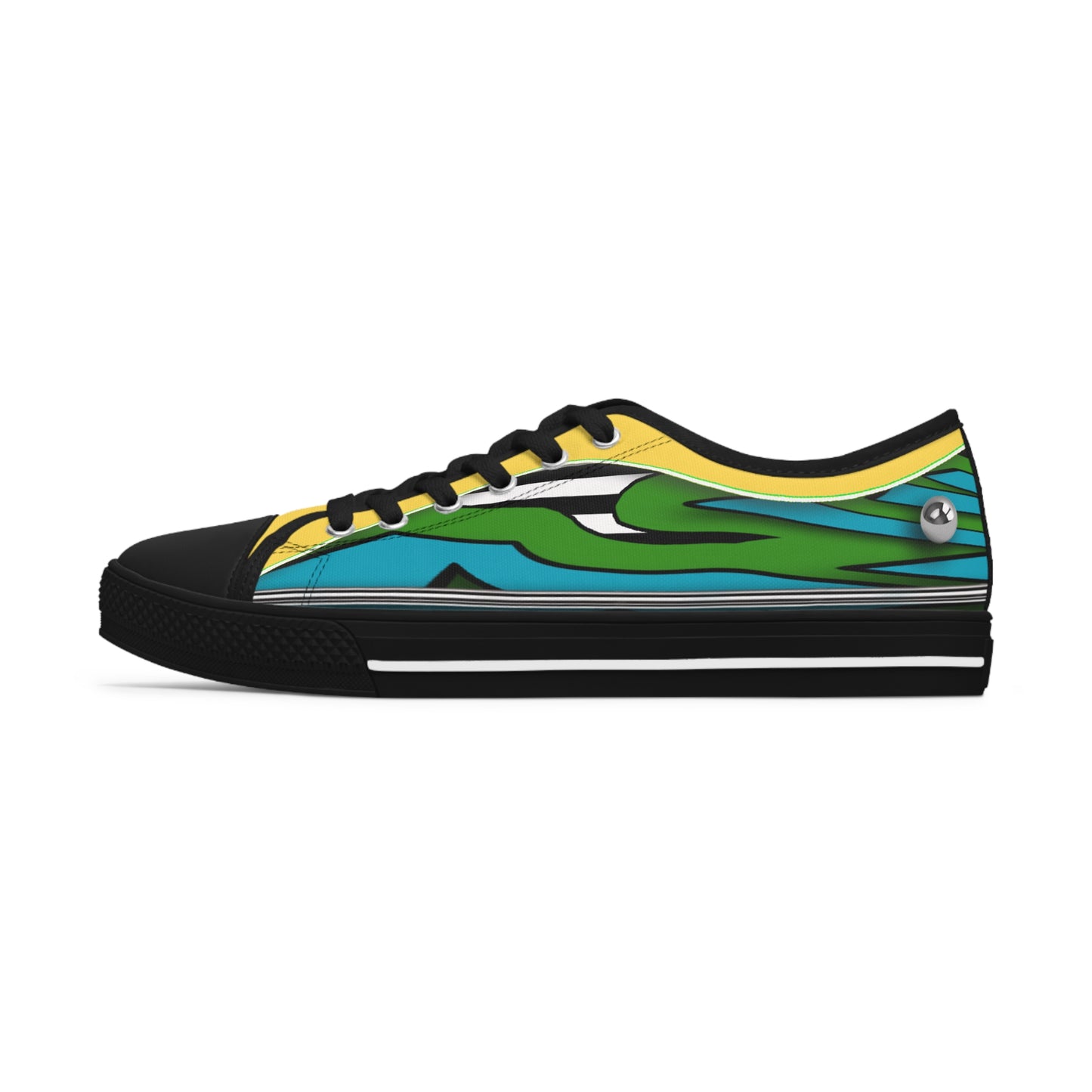 Women's Low Top Graphics Sneakers - 10004 US 12 White sole