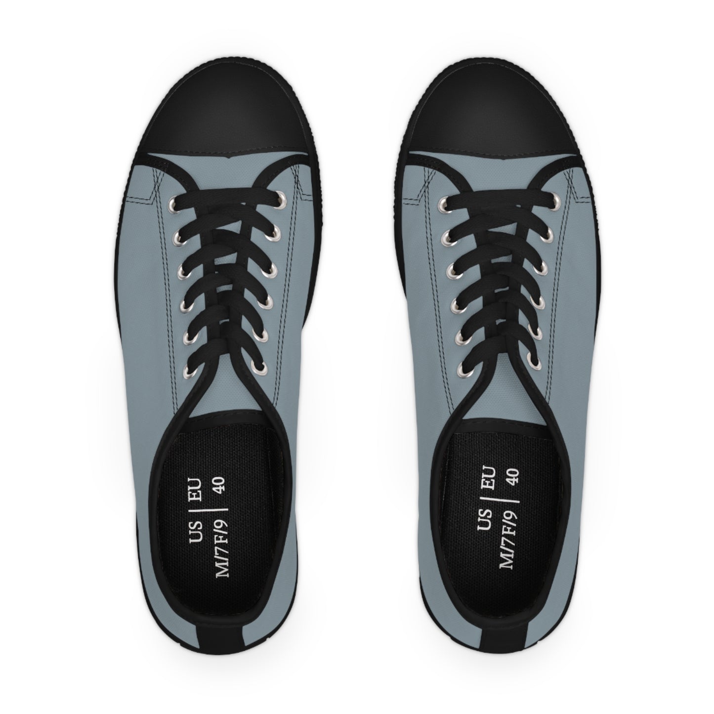 Women's Canvas Low Top Solid Color Sneakers - Storm Gray US 12 White sole