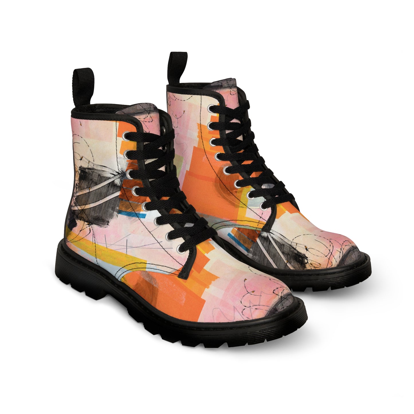 Men's Canvas Boots - 02869 US 10.5 Black sole
