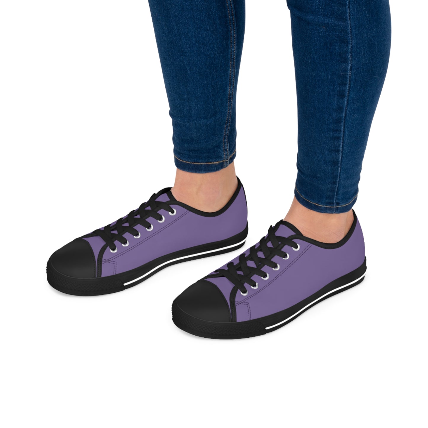 Women's Low Top Sneakers - Purple US 12 White sole