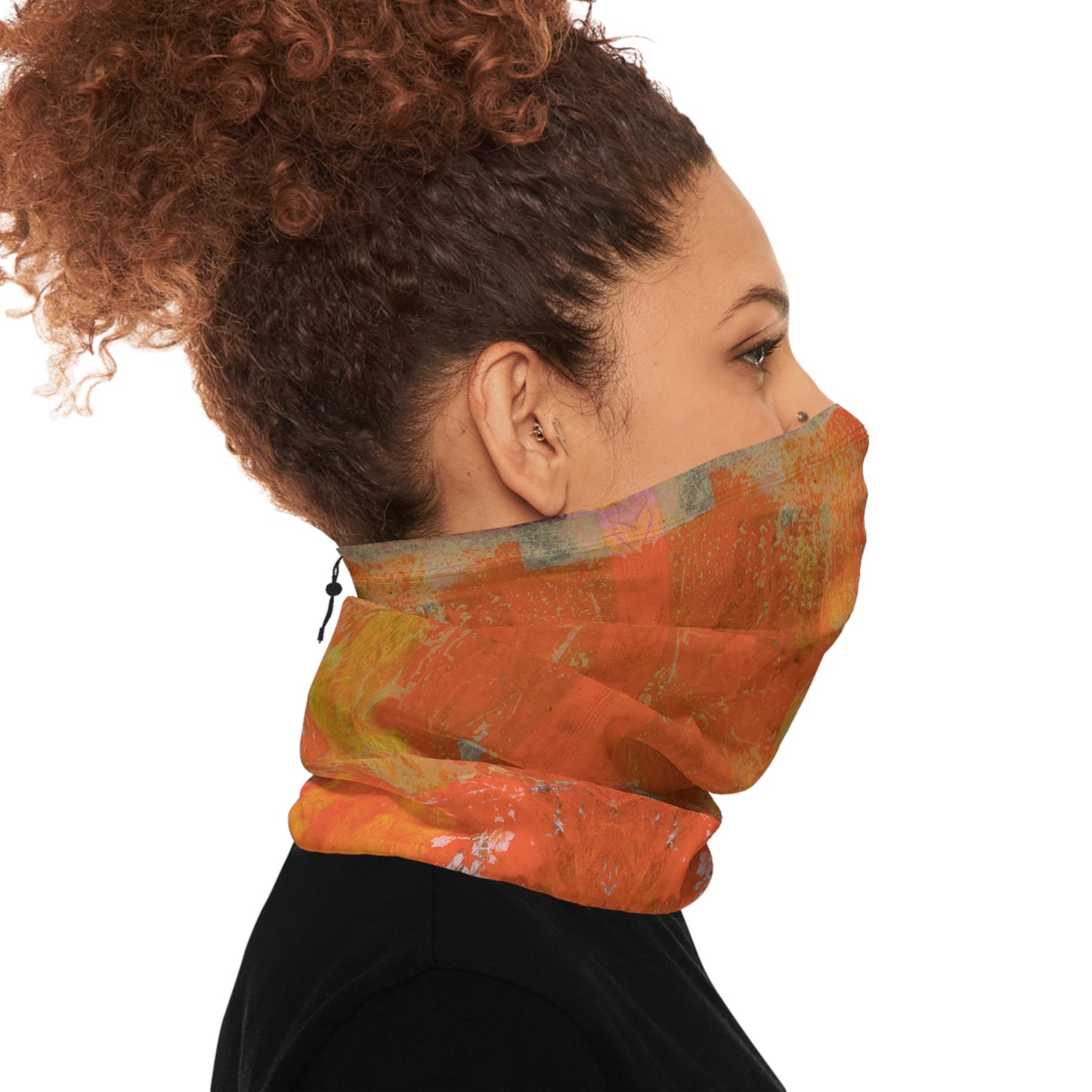 Winter Neck Gaiter With Drawstring - 02863