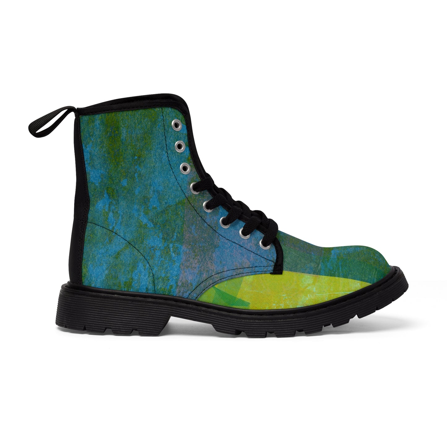 Men's Canvas Boots - 02859 US 10.5 Black sole