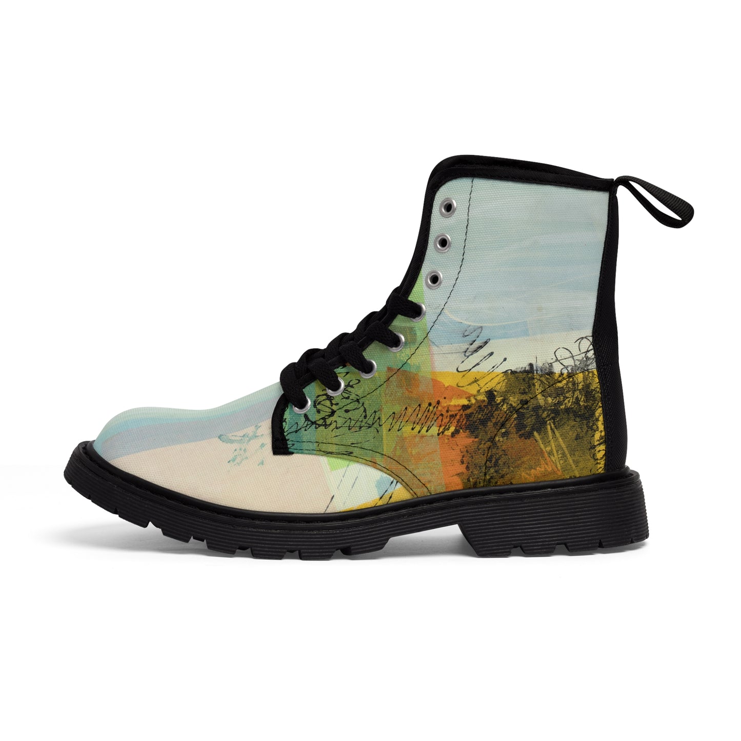 Women's Canvas Boots - 02878 US 11 Black sole
