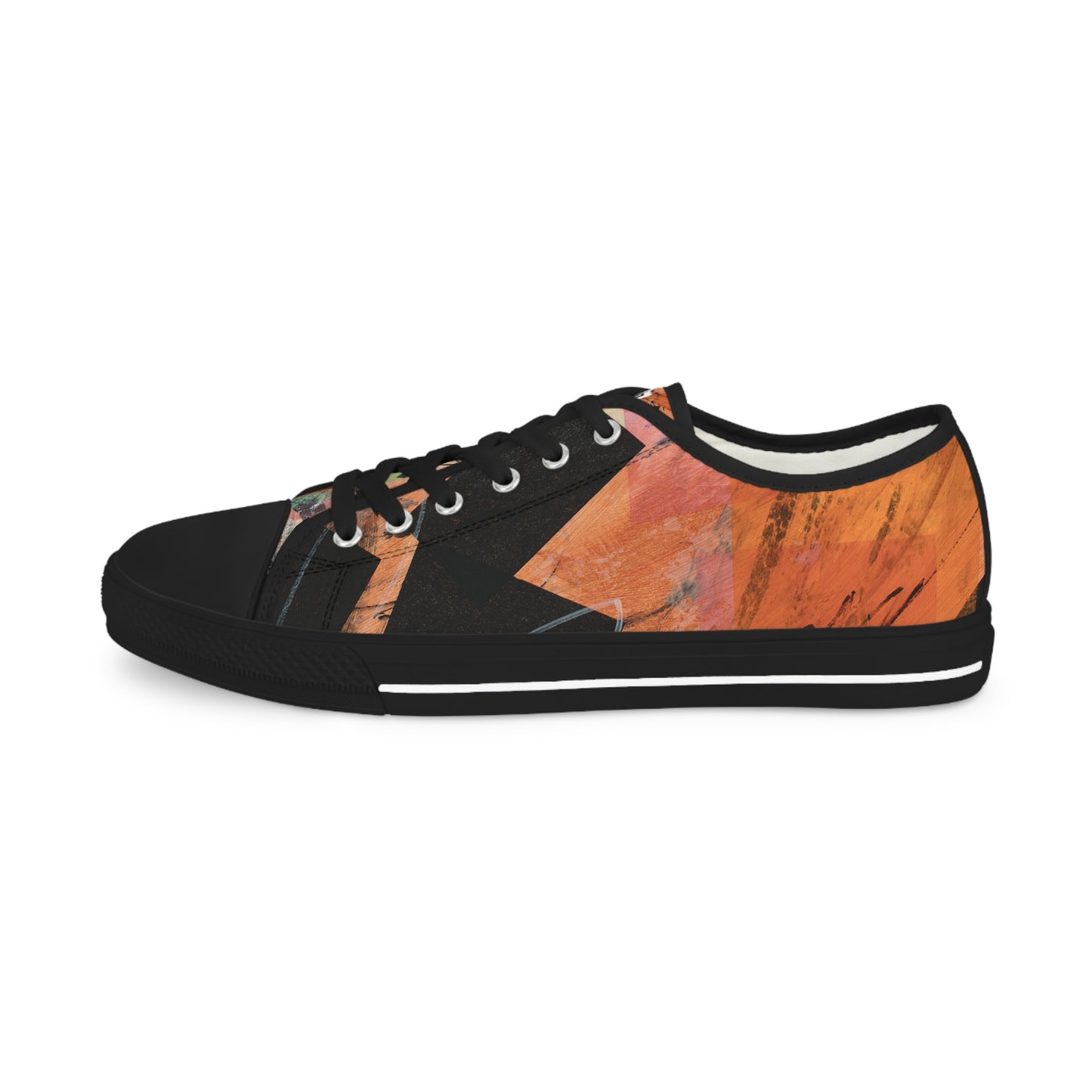 Men's Low Top Sneakers - 02861 US 14 Black sole