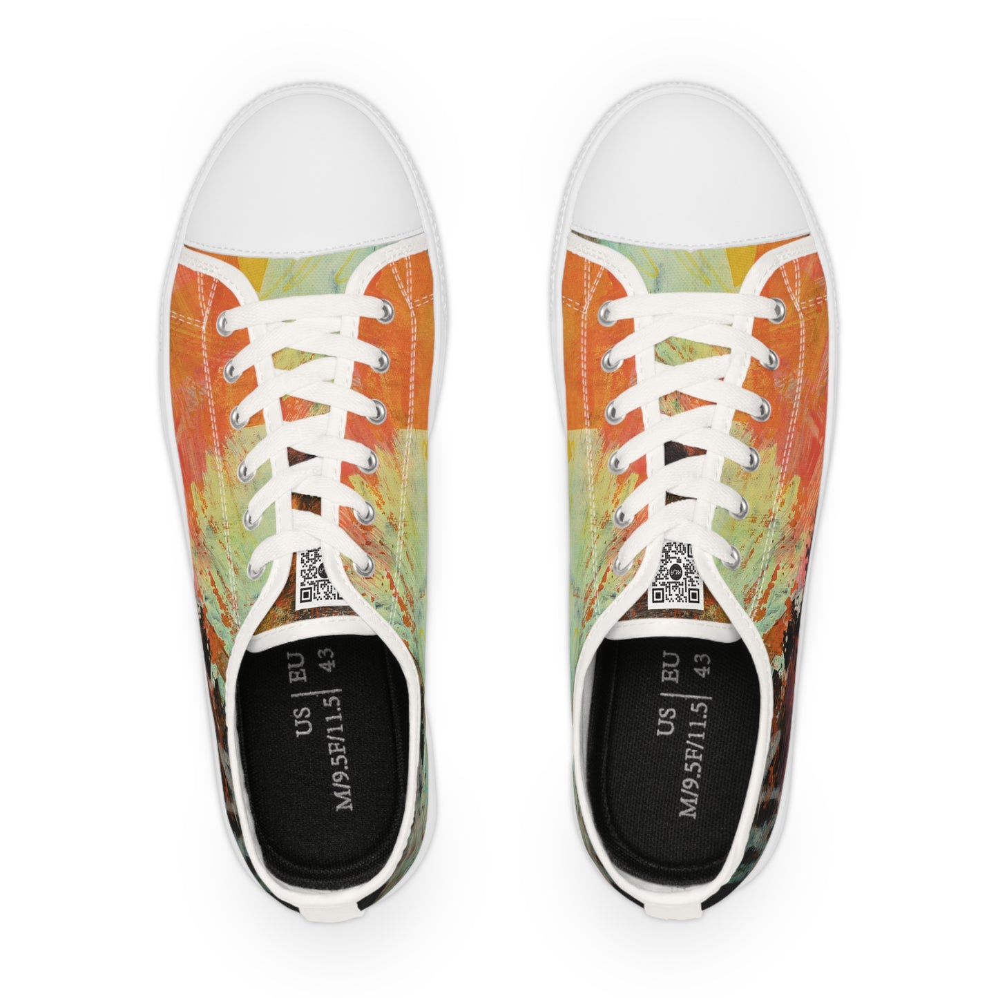 Men's Low Top Sneakers - 02870 US 14 Black sole