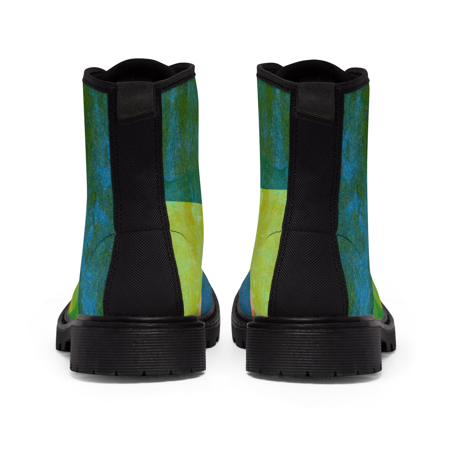 Men's Canvas Boots - 02859 US 10.5 Black sole