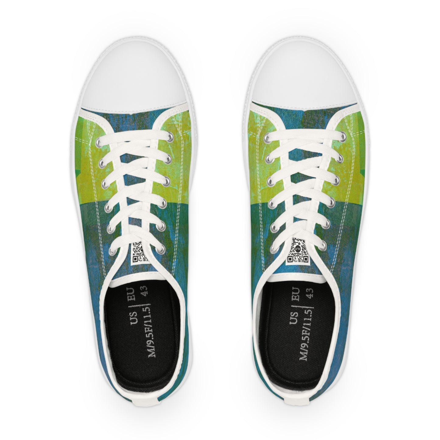 Men's Low Top Sneakers - 02859 US 14 Black sole