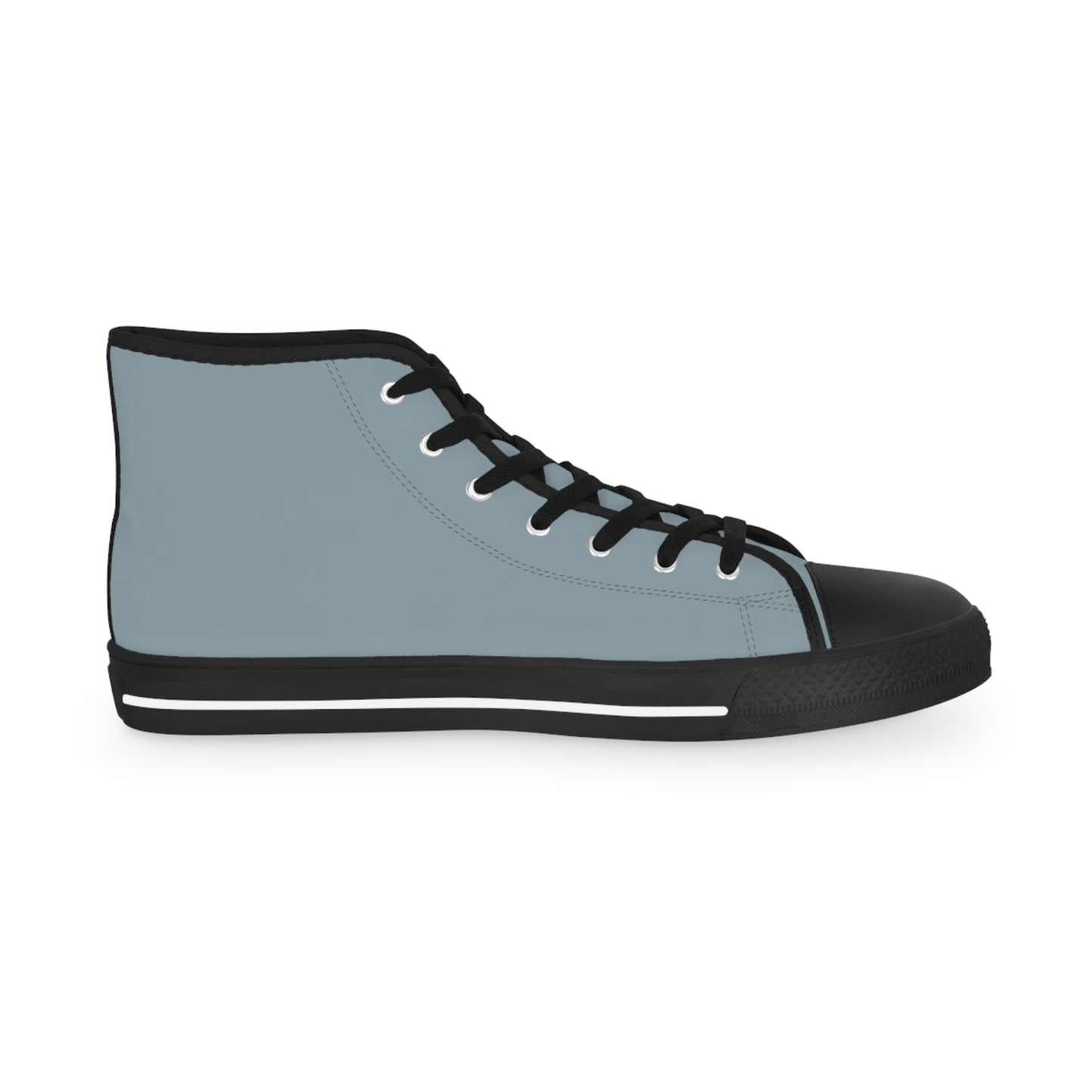 Men's Canvas High Top Solid Color Sneakers - Storm Gray US 14 White sole