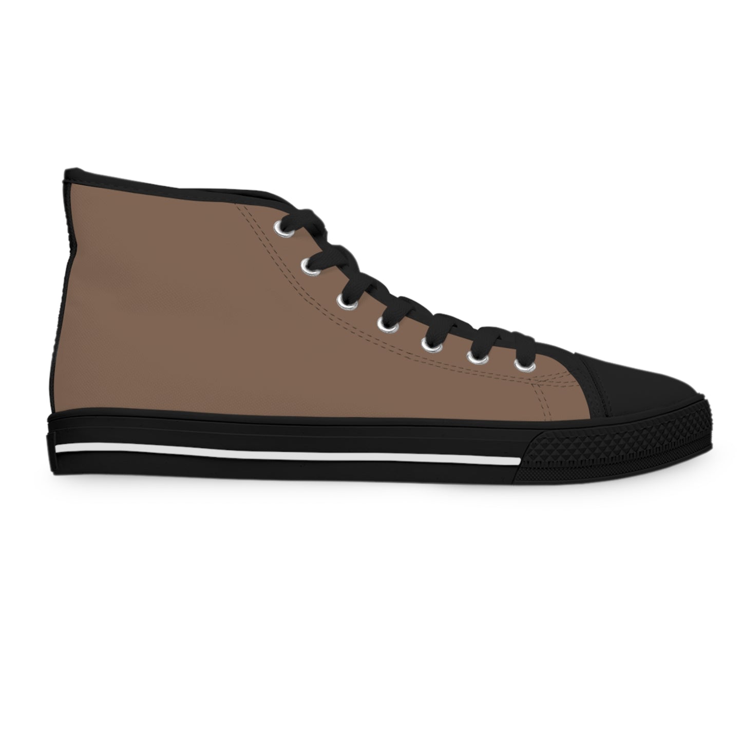 Women's Canvas High Top Solid Color Sneakers - Latte Tan US 12 White sole