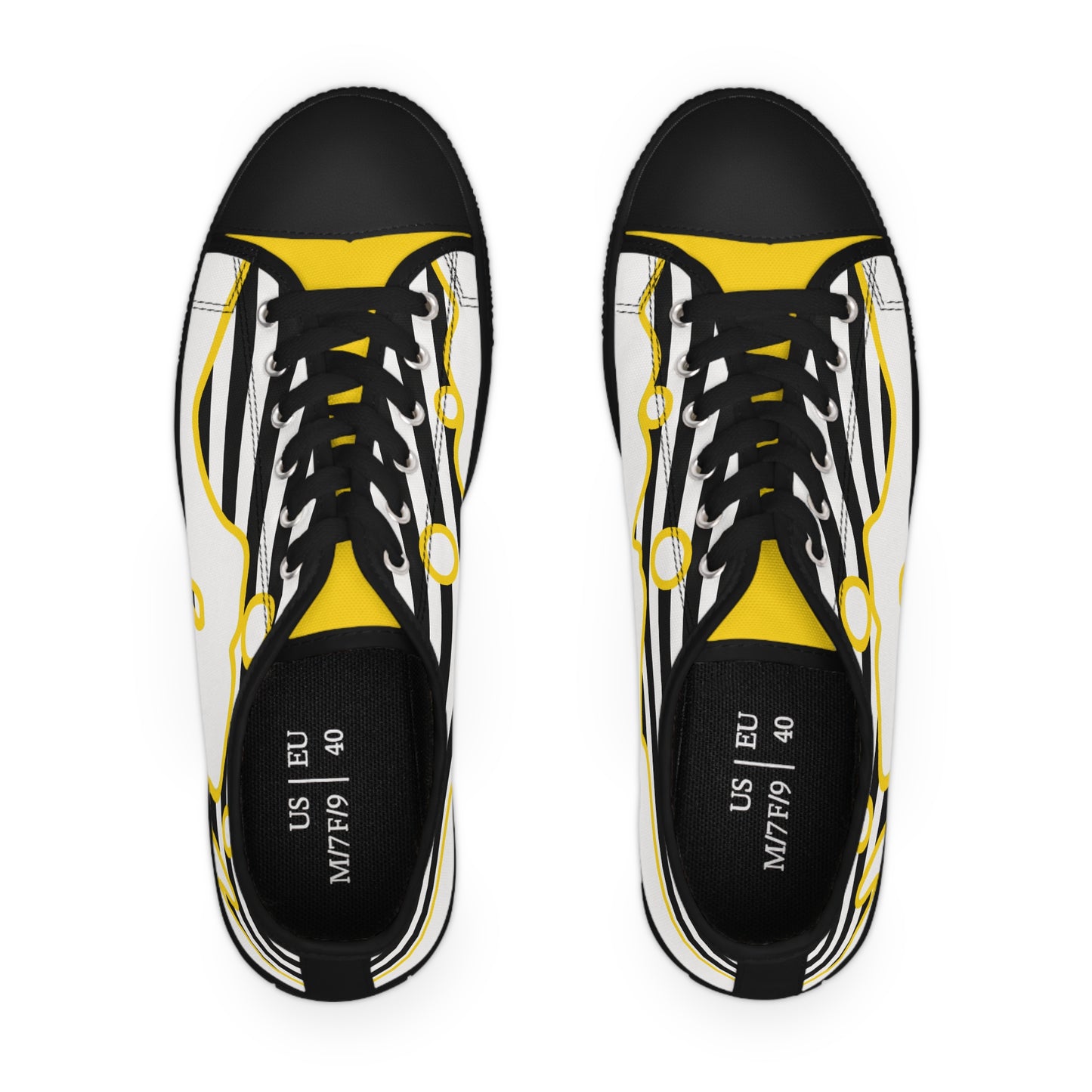 Women's Low Top Graphics Sneakers - 10002 US 12 White sole