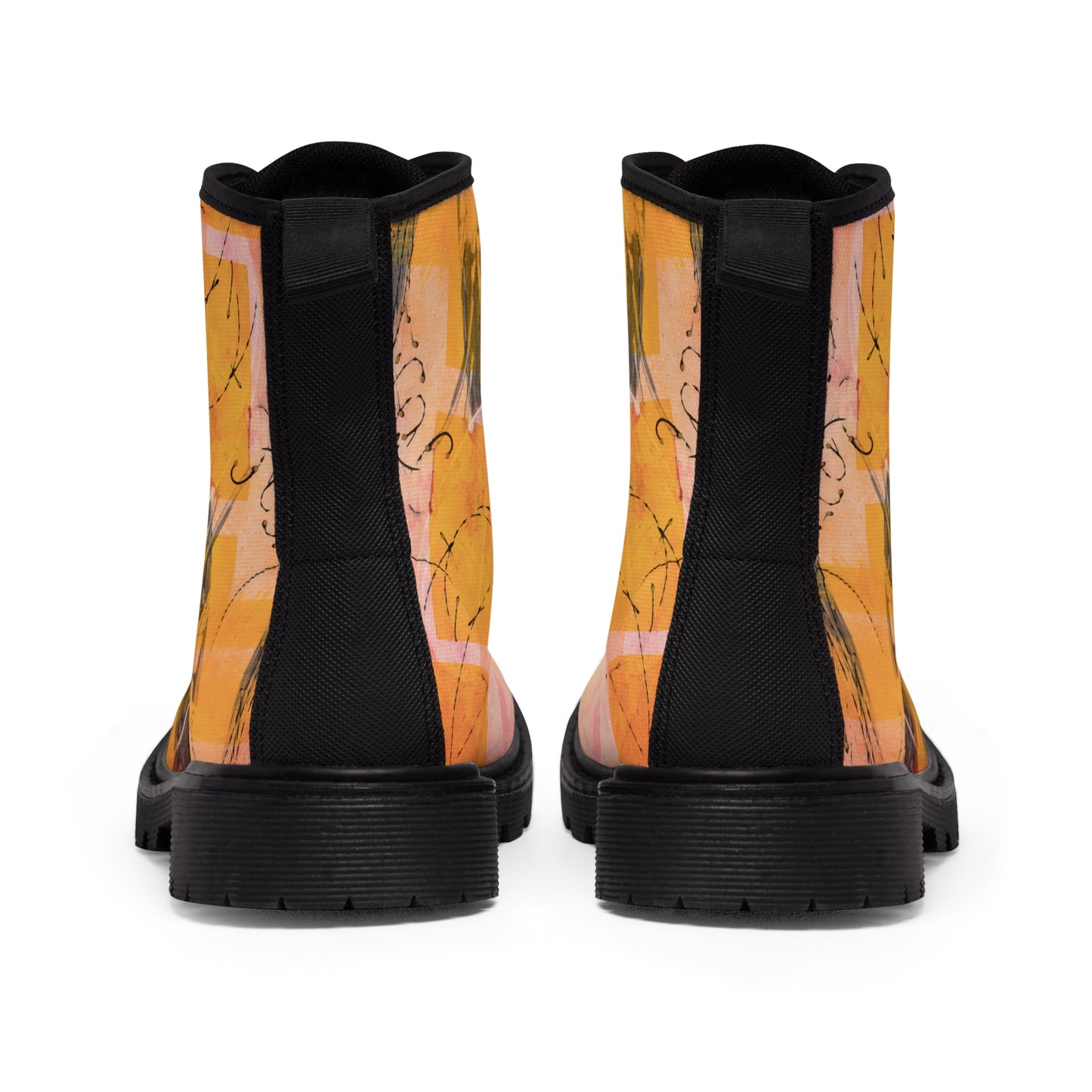 Men's Canvas Boots - 02876 US 10.5 Black sole