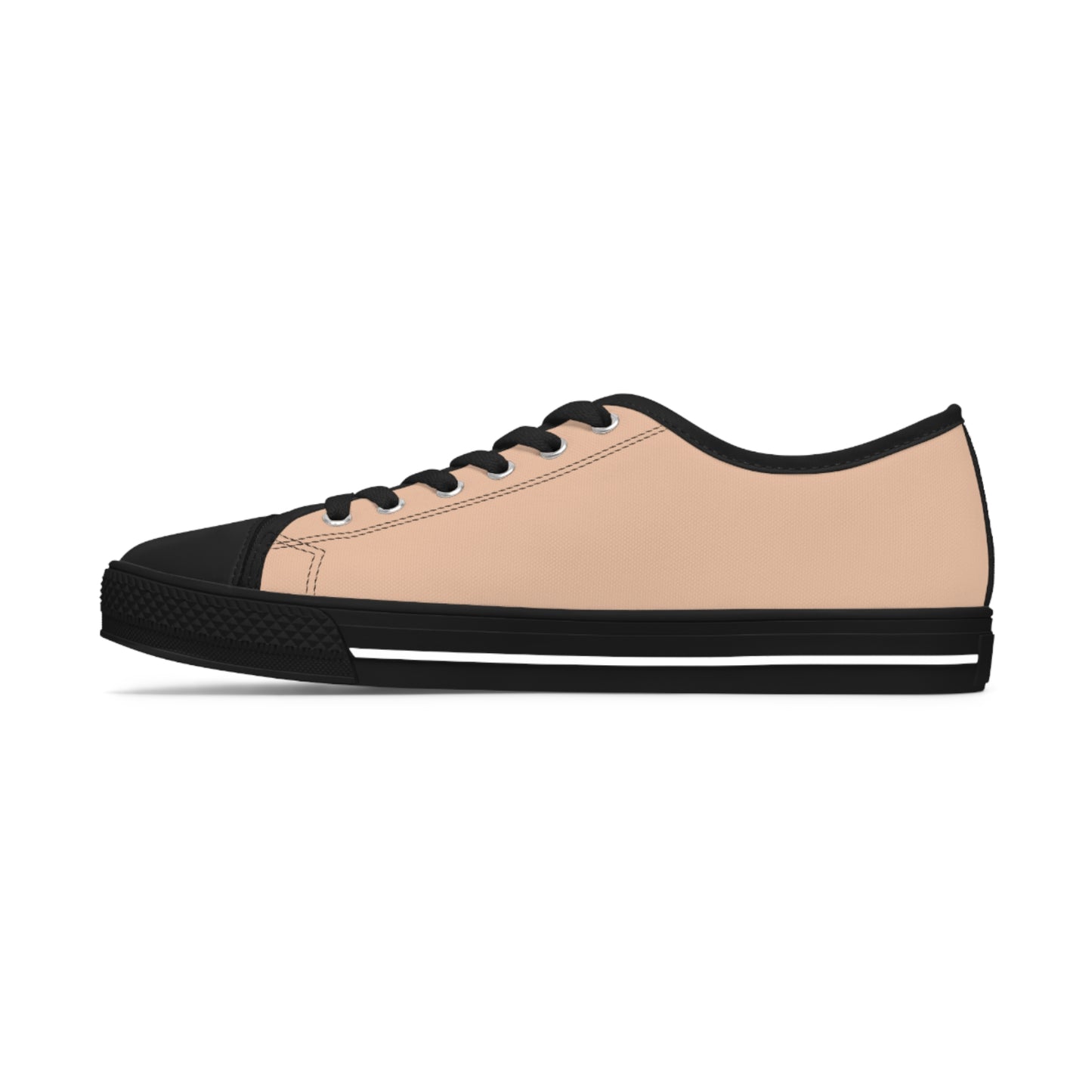 Women's Canvas Low Top Solid Color Sneakers - Orange Cream US 12 White sole