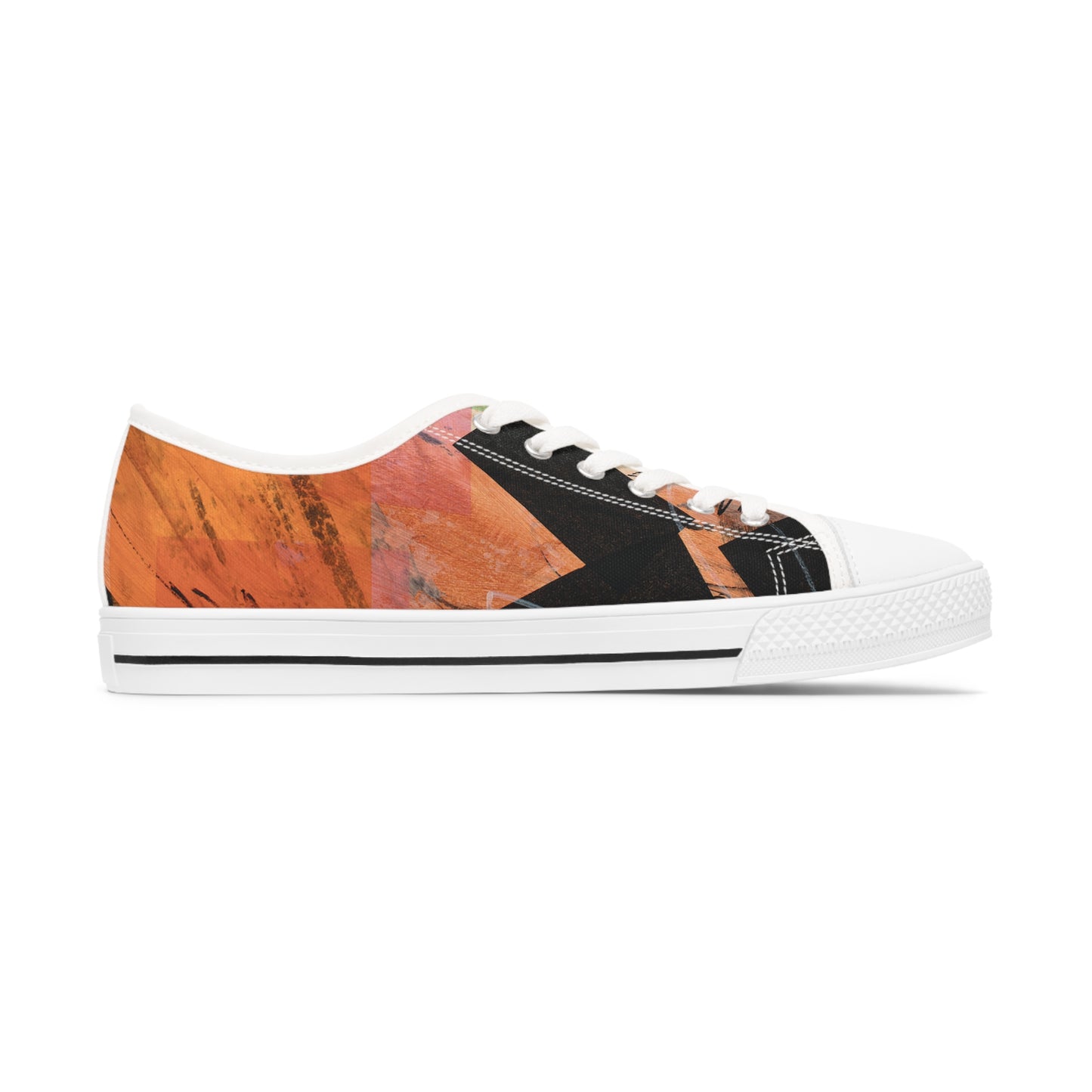 Women's Low Top Sneakers - 02861 US 12 White sole