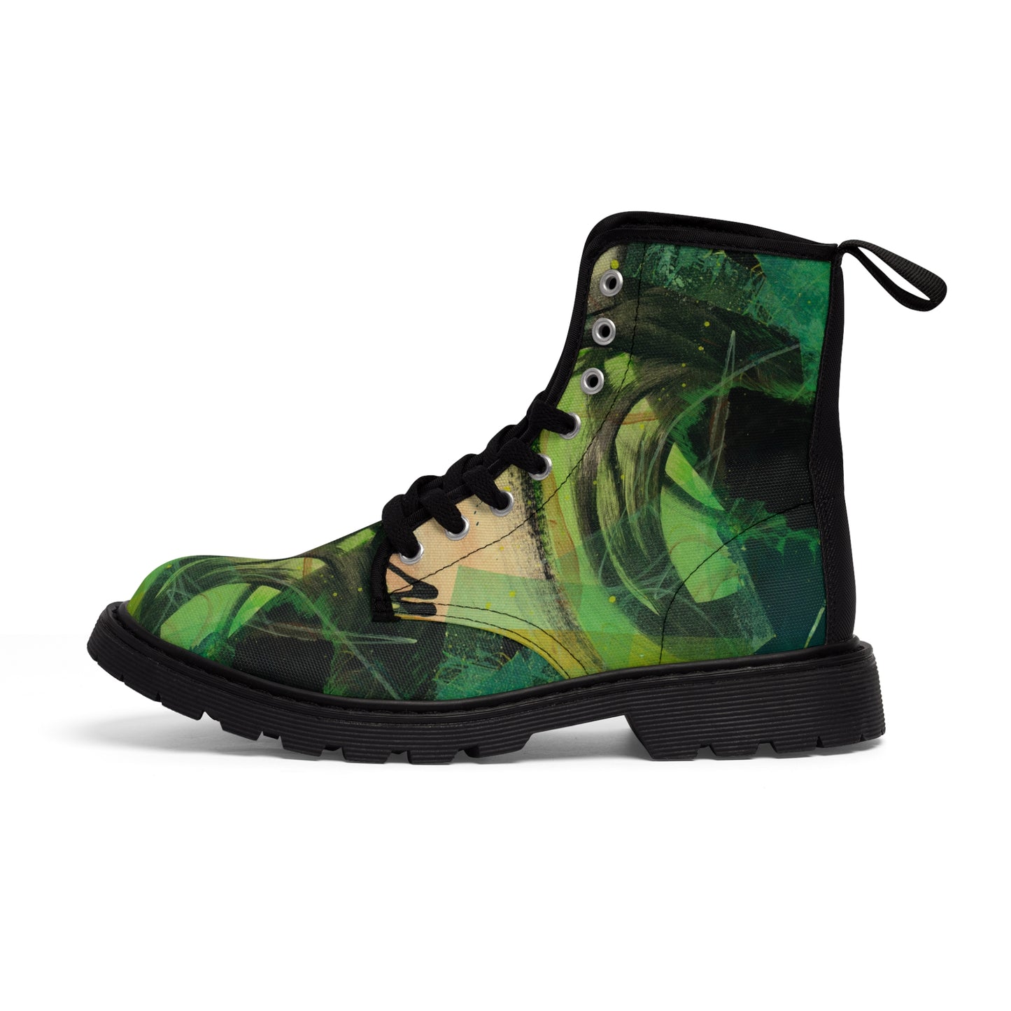 Men's Canvas Boots - 02866 US 10.5 Black sole