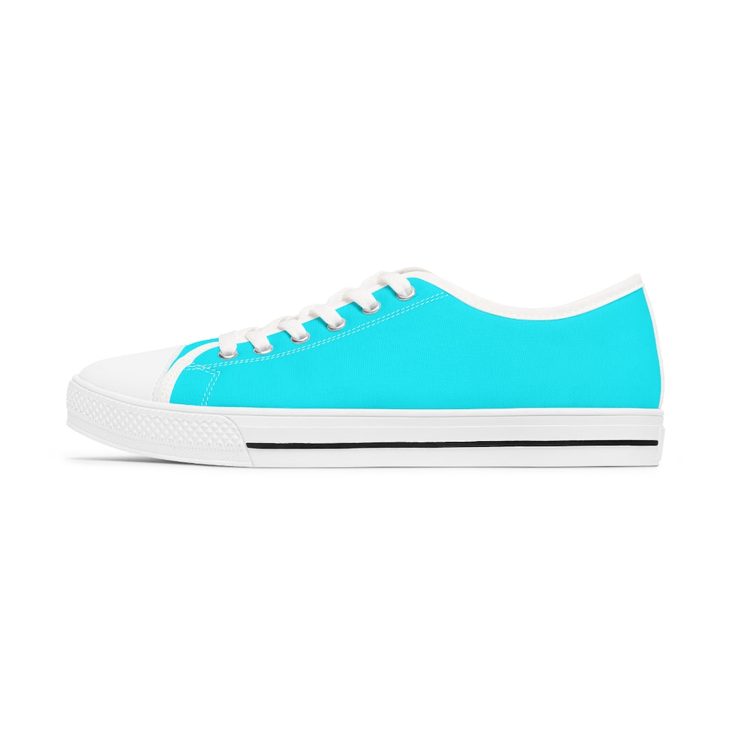 klasneakers Women's Canvas Low Top Solid Color Sneakers - Cool Pool Aqua Blue