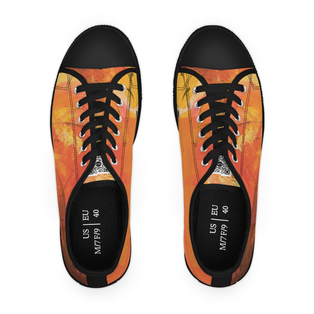 klasneakers Women's Canvas Low Top Abstract Art Sneakers - 02875