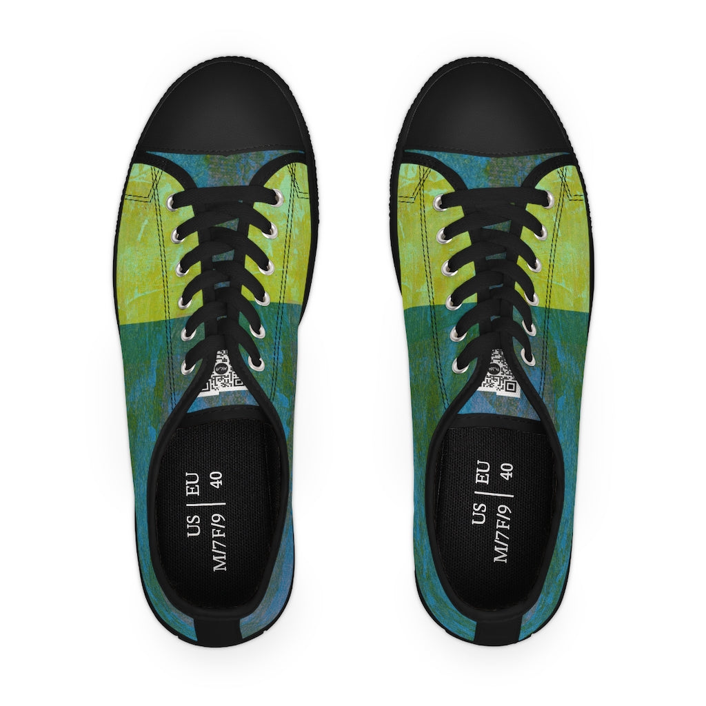klasneakers Women's Canvas Low Top Abstract Art Sneakers - 02859