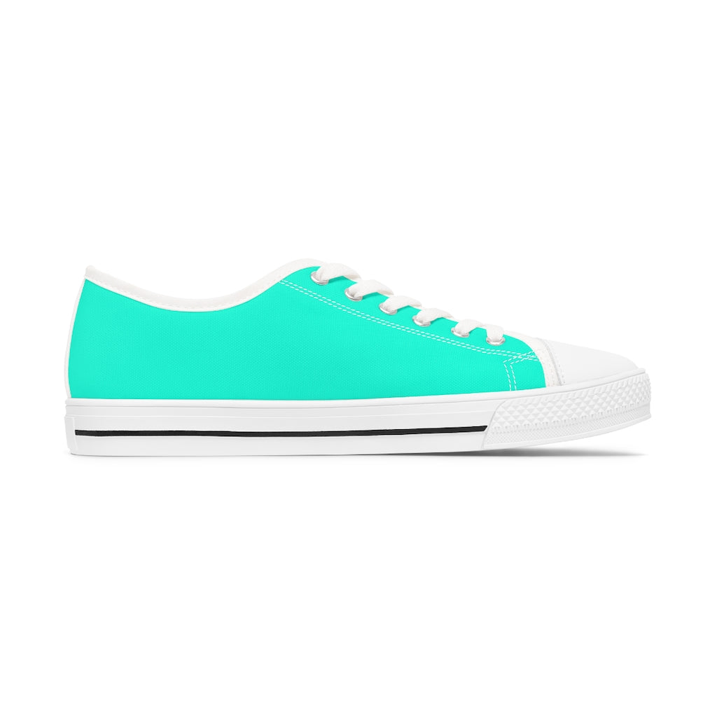 klasneakers Women's Canvas Low Top Solid Color Sneakers - Cool Pool Aqua Green