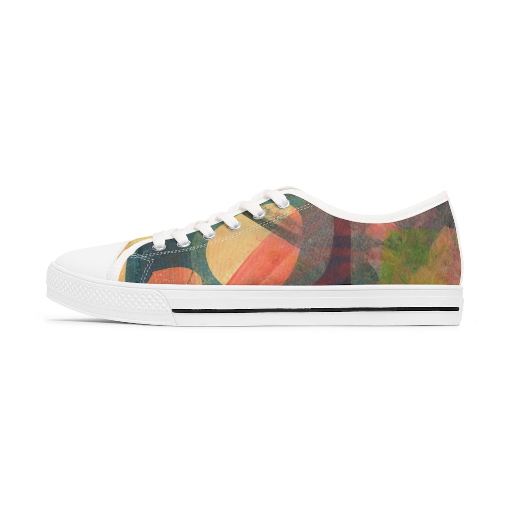 klasneakers Women's Canvas Low Top Abstract Art Sneakers - 02867