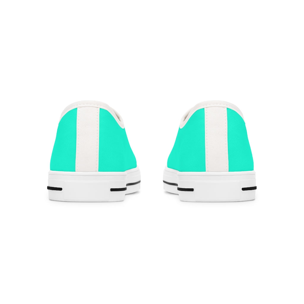 klasneakers Women's Canvas Low Top Solid Color Sneakers - Cool Pool Aqua Green