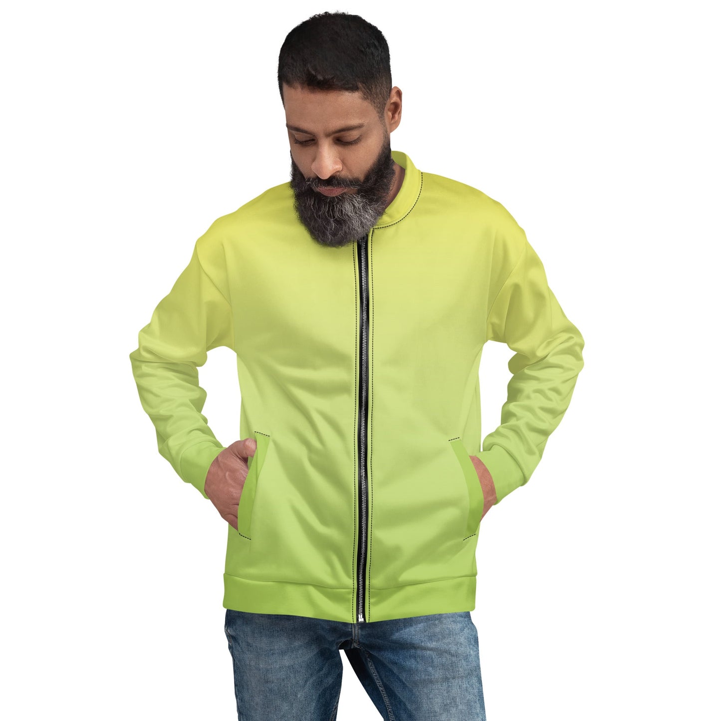 klasneakers KLA Unisex Bomber Jacket - Yellow to Green Ombre
