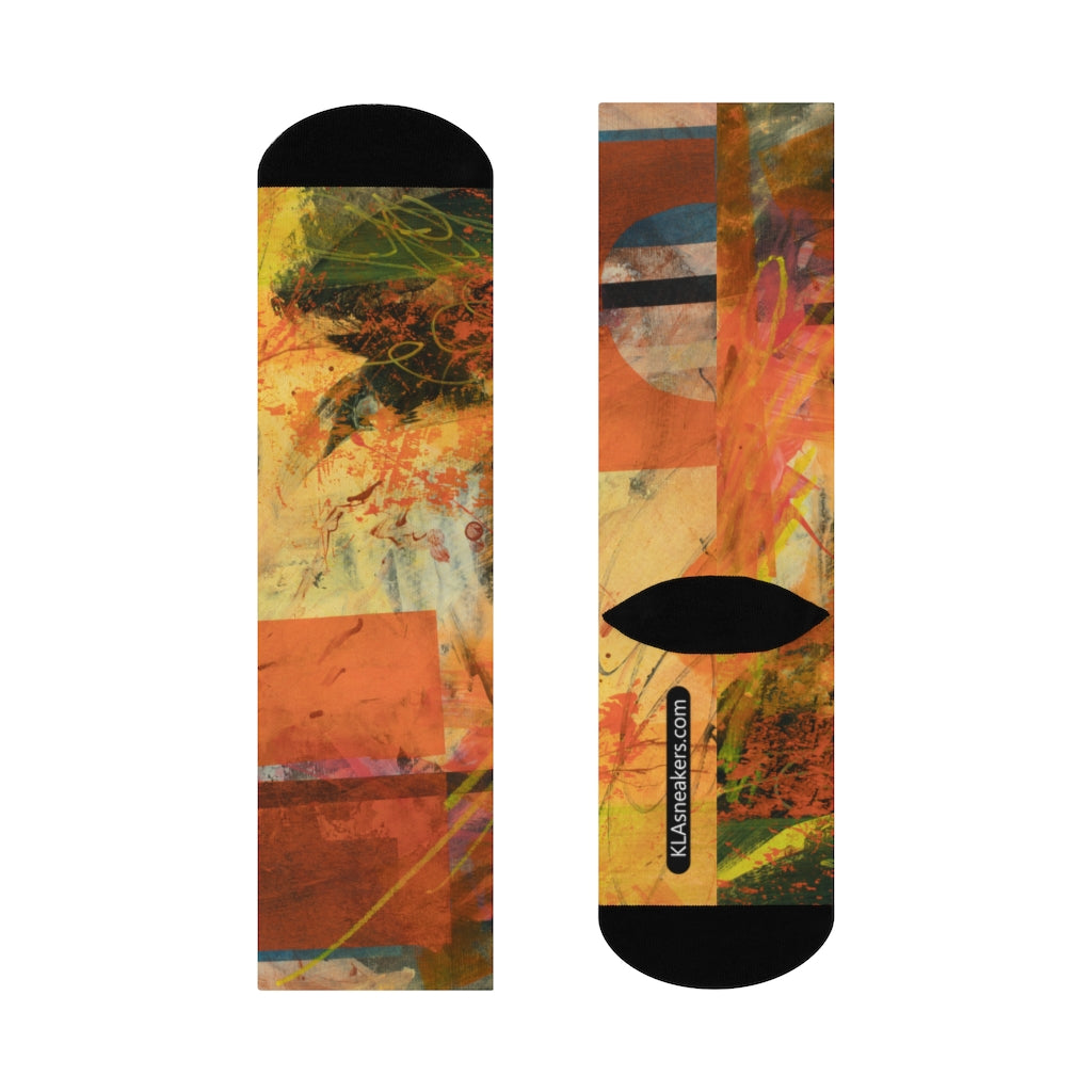 klasneakers Unisex Abstract Art Poly-Cotton Crew Socks - 02868