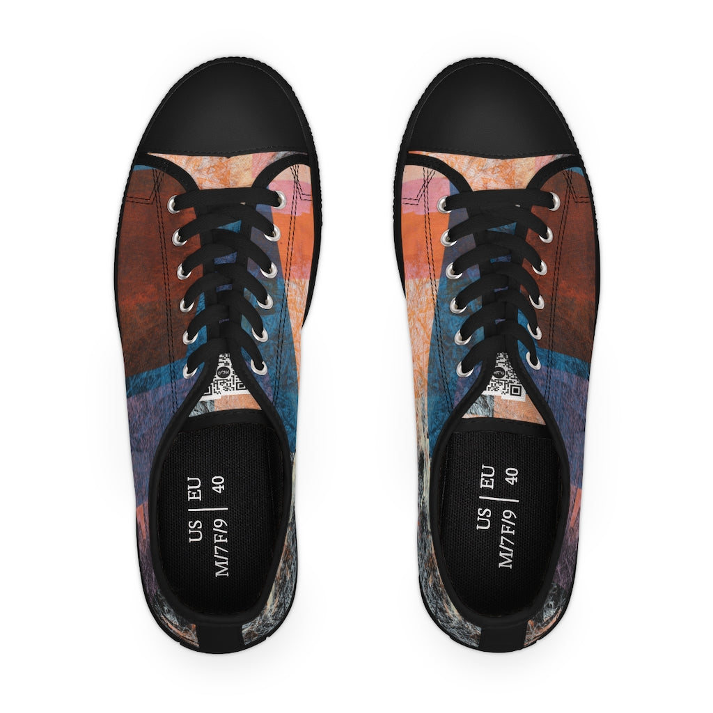 klasneakers Women's Canvas Low Top Abstract Art Sneakers - 02862