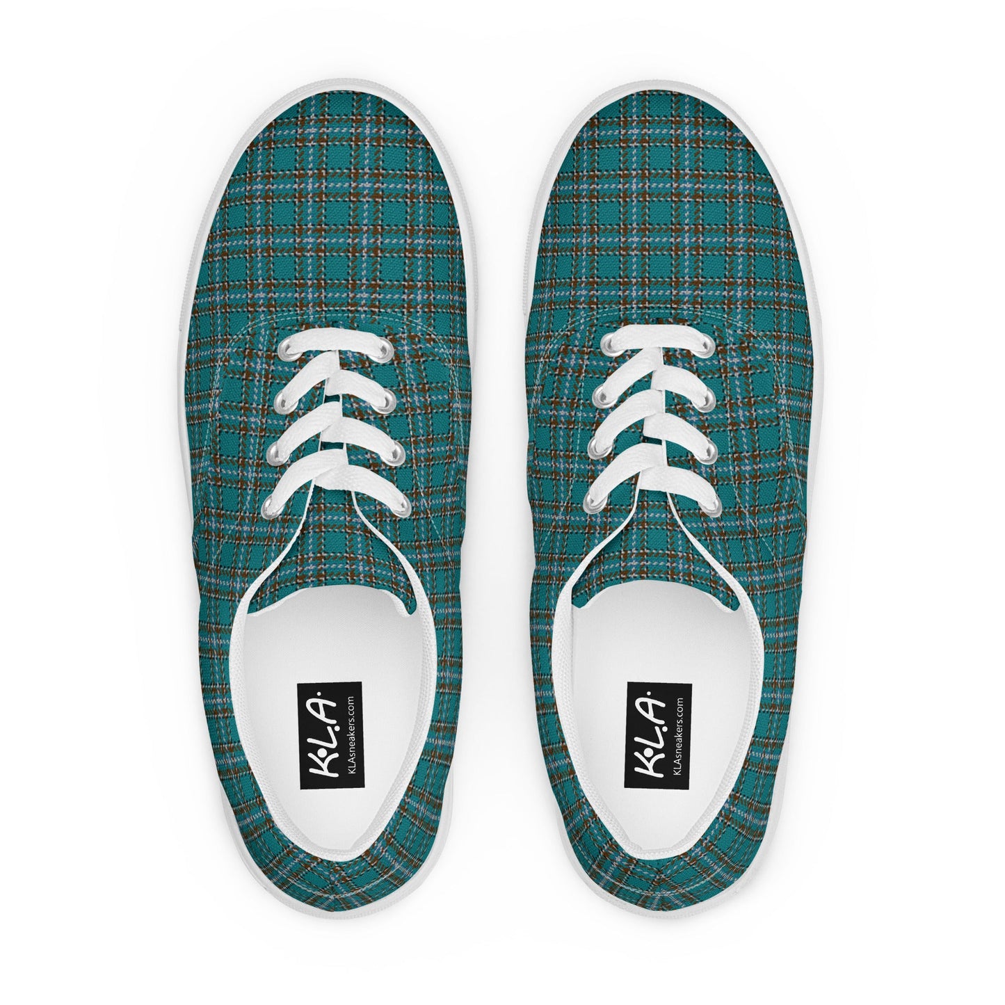 klasneakers Men’s lace-up canvas shoes - Spek Plaid Tartan