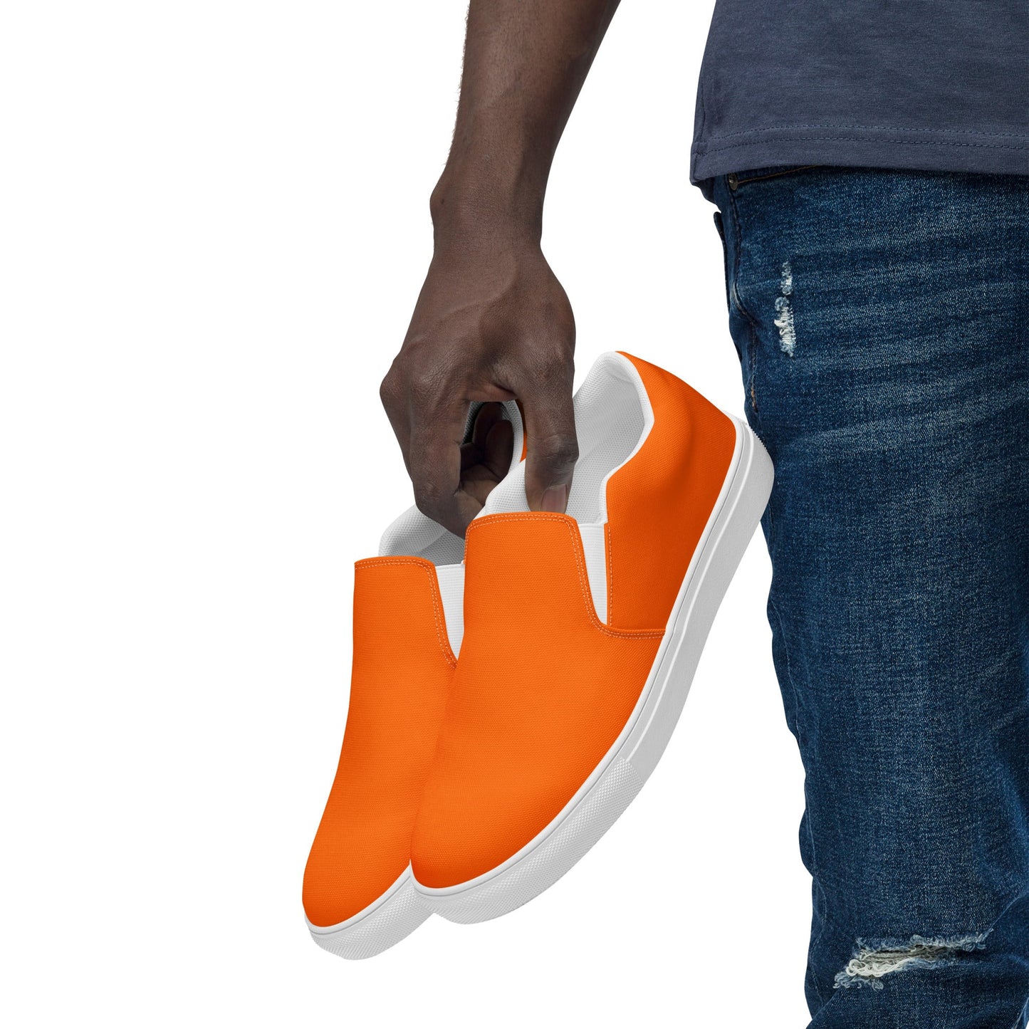 klasneakers Men’s slip-on canvas shoes - Electric Orange
