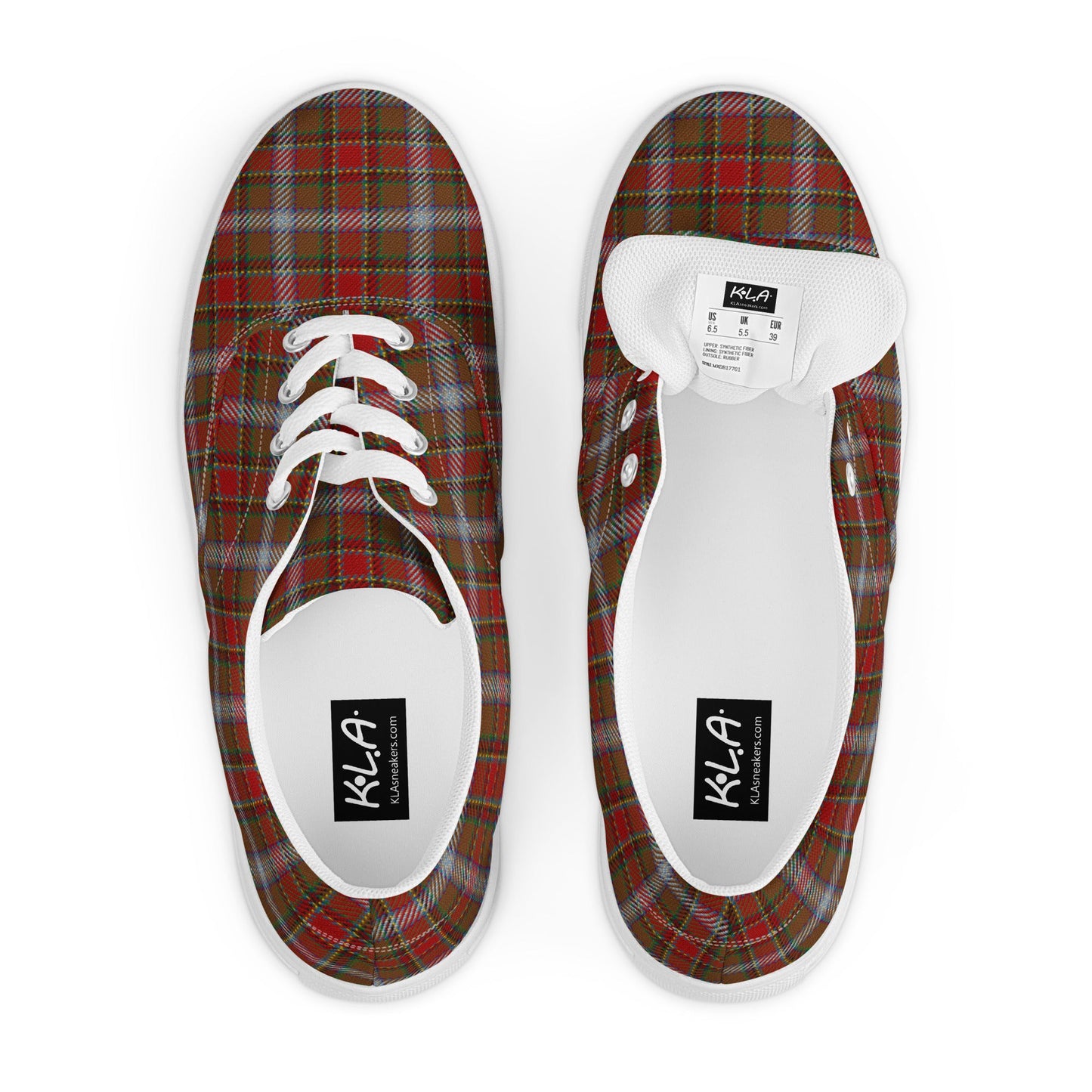 klasneakers Women’s lace-up canvas shoes - Mich Plaid Tartan