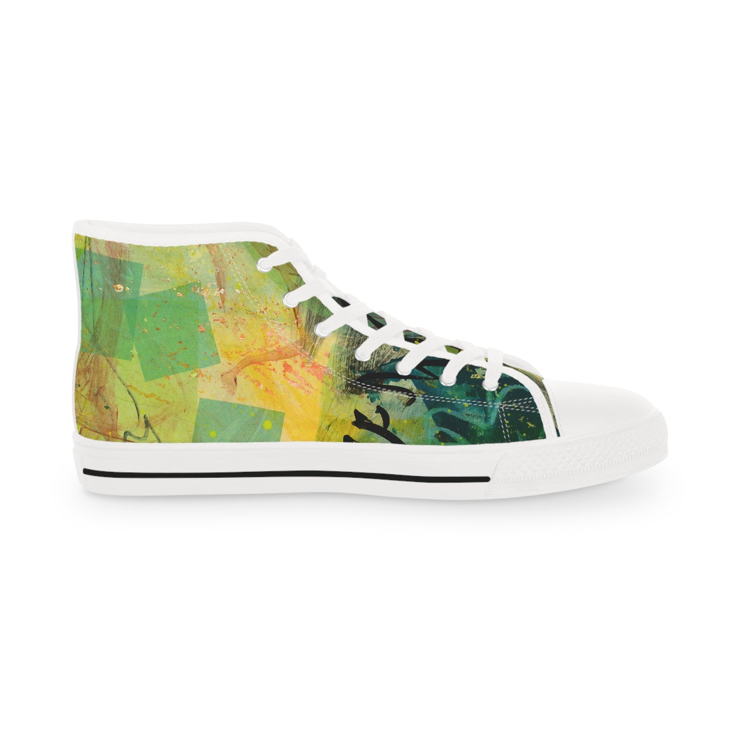 Women's High Top Patterned Canvas Sneakers