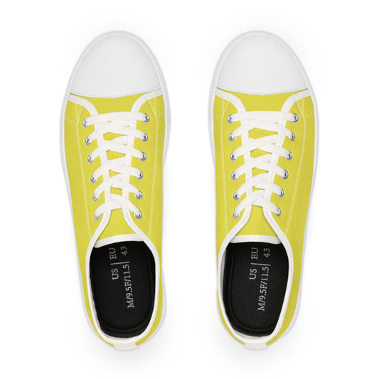 Men's Low Top Sneakers - Yellow US 14 Black sole