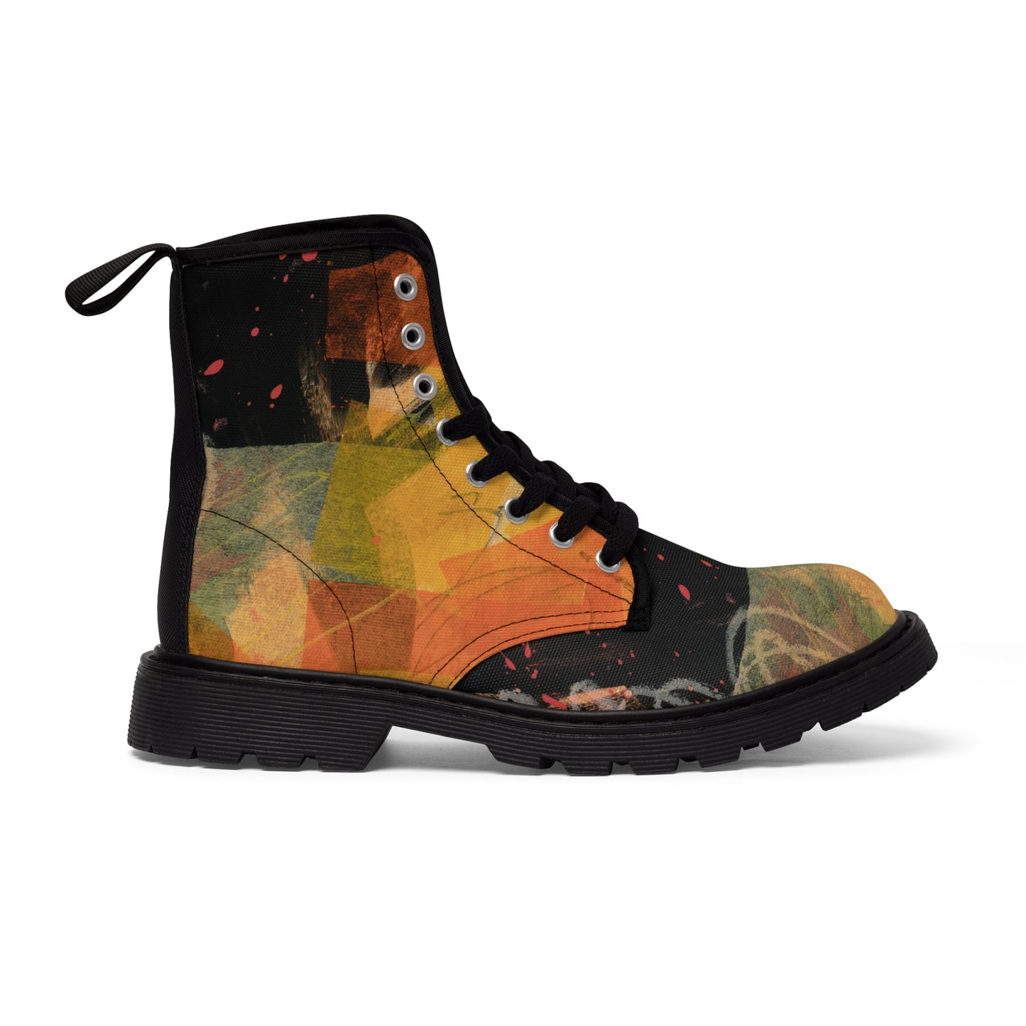 Men's Canvas Boots - 02874 US 10.5 Black sole