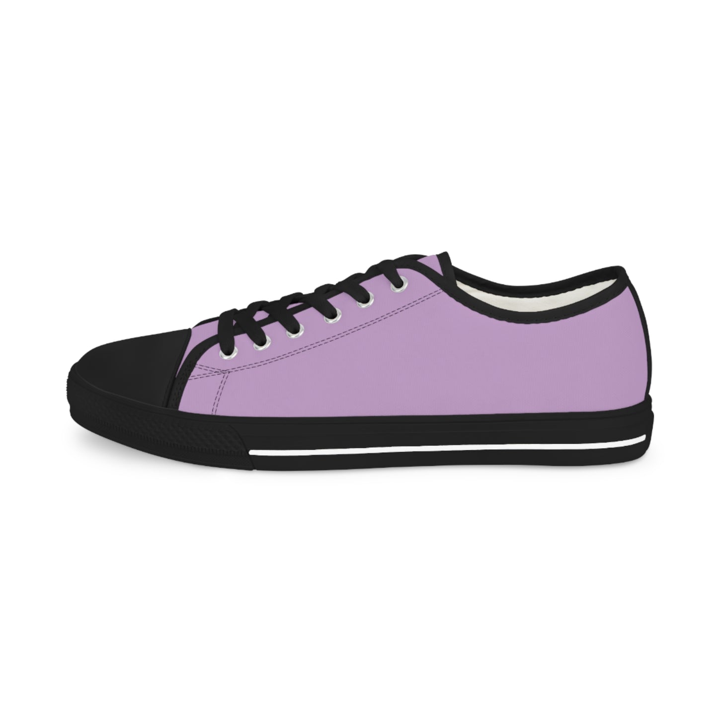 Men's Canvas Low Top Solid Color Sneakers - Pinky Purple US 14 Black sole