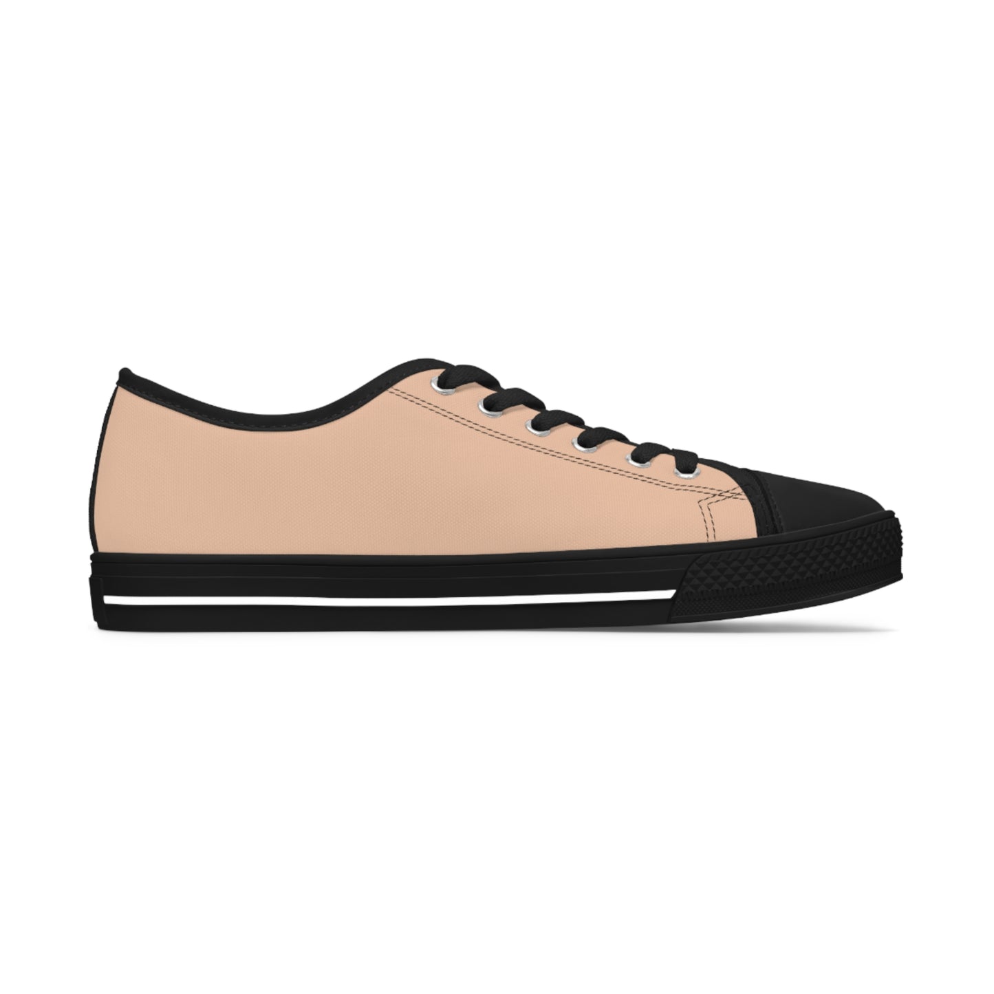 Women's Canvas Low Top Solid Color Sneakers - Orange Cream US 12 White sole