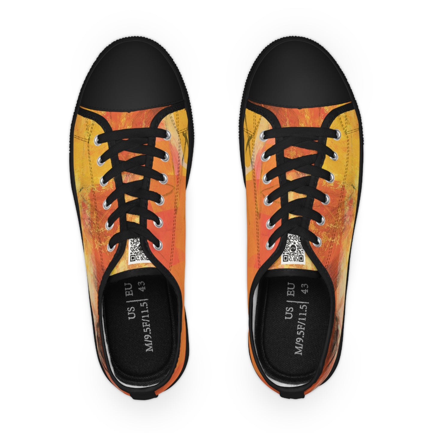Men's Low Top Sneakers - 02875 US 14 Black sole