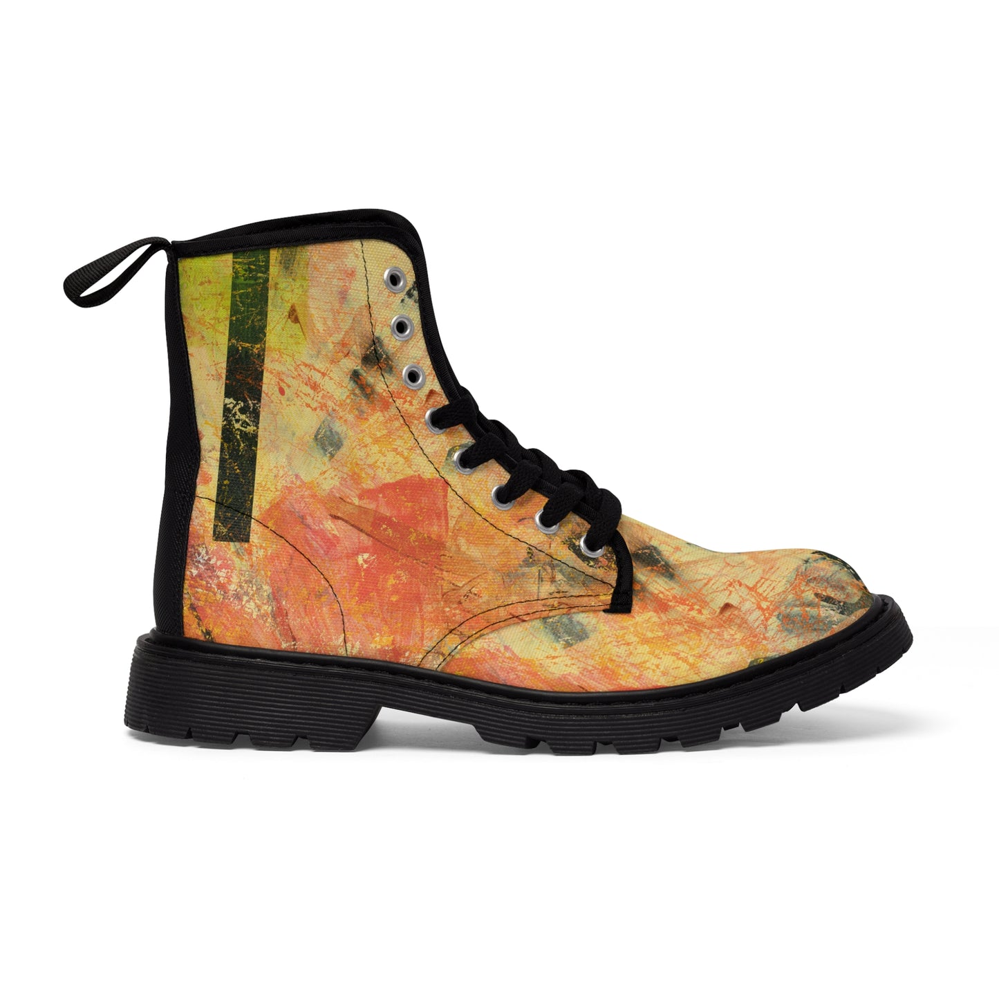 Women's Canvas Boots - 02867 US 11 Black sole
