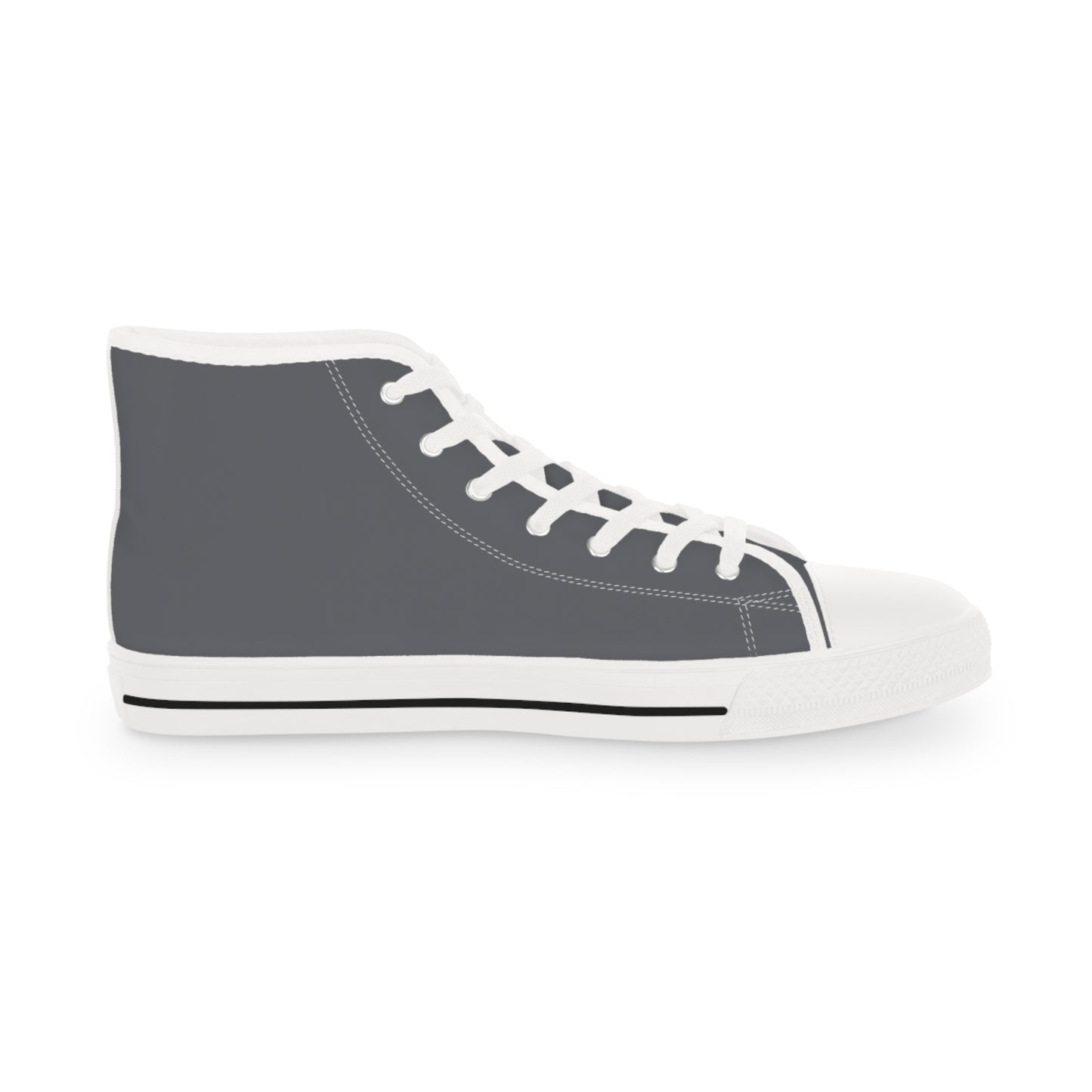 Men's Canvas High Top Solid Color Sneakers - Concrete Blue US 14 White sole