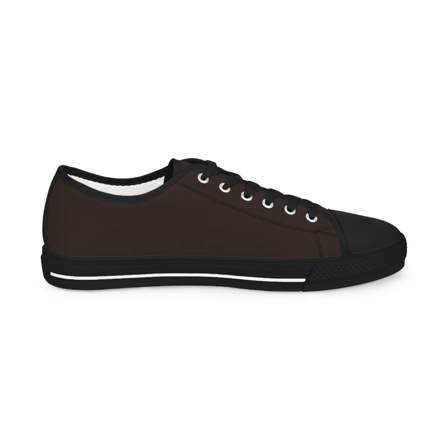 Men's Canvas Low Top Solid Color Sneakers - Chocolate Cherry US 14 Black sole