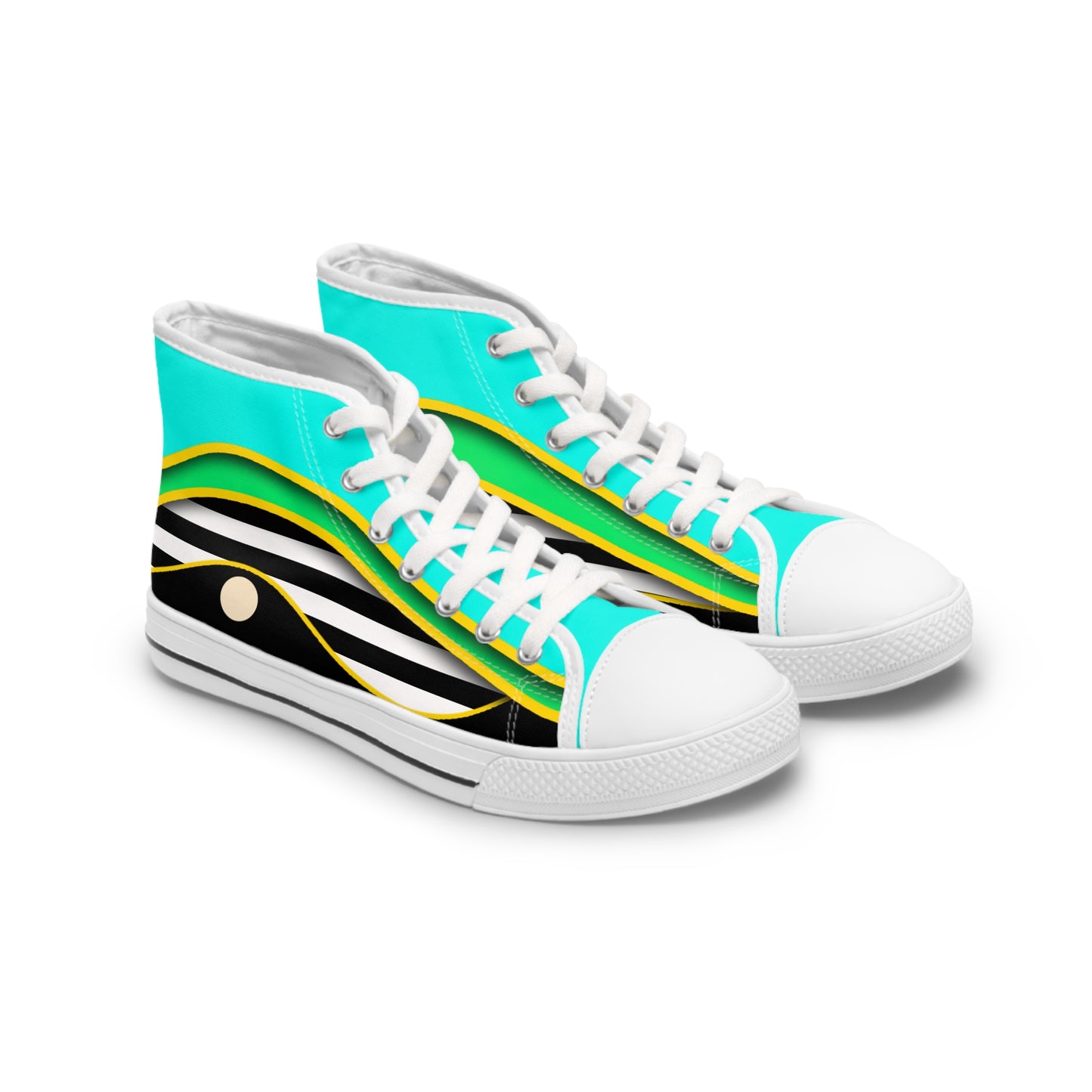 Women's High Top Graphics Sneakers - 10001 US 12 White sole