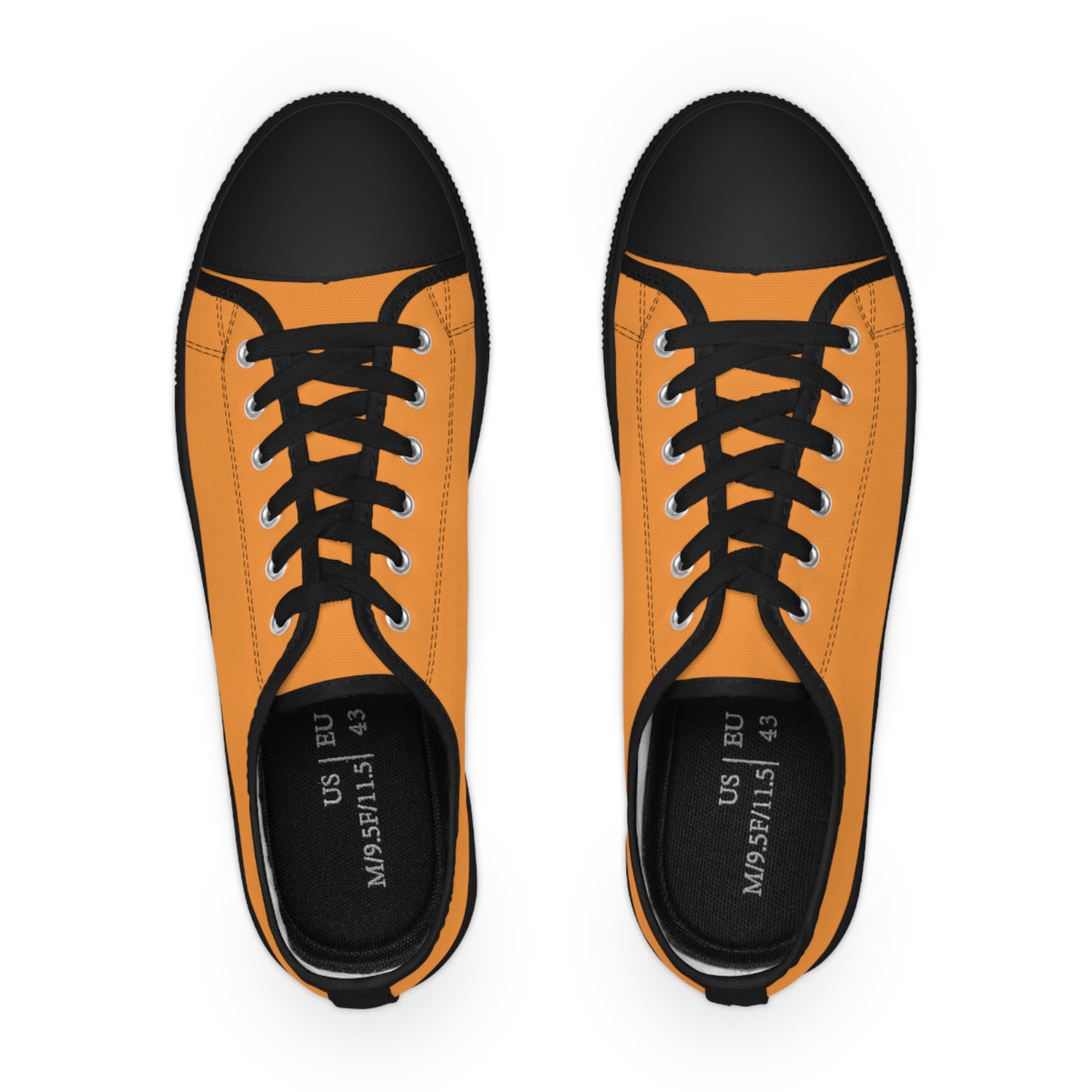 Men's Low Top Sneakers - Medium Orange US 14 Black sole