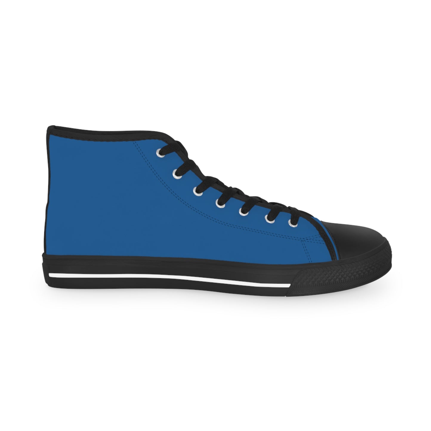 Men's Canvas High Top Solid Color Sneakers - Rich Blue US 14 White sole