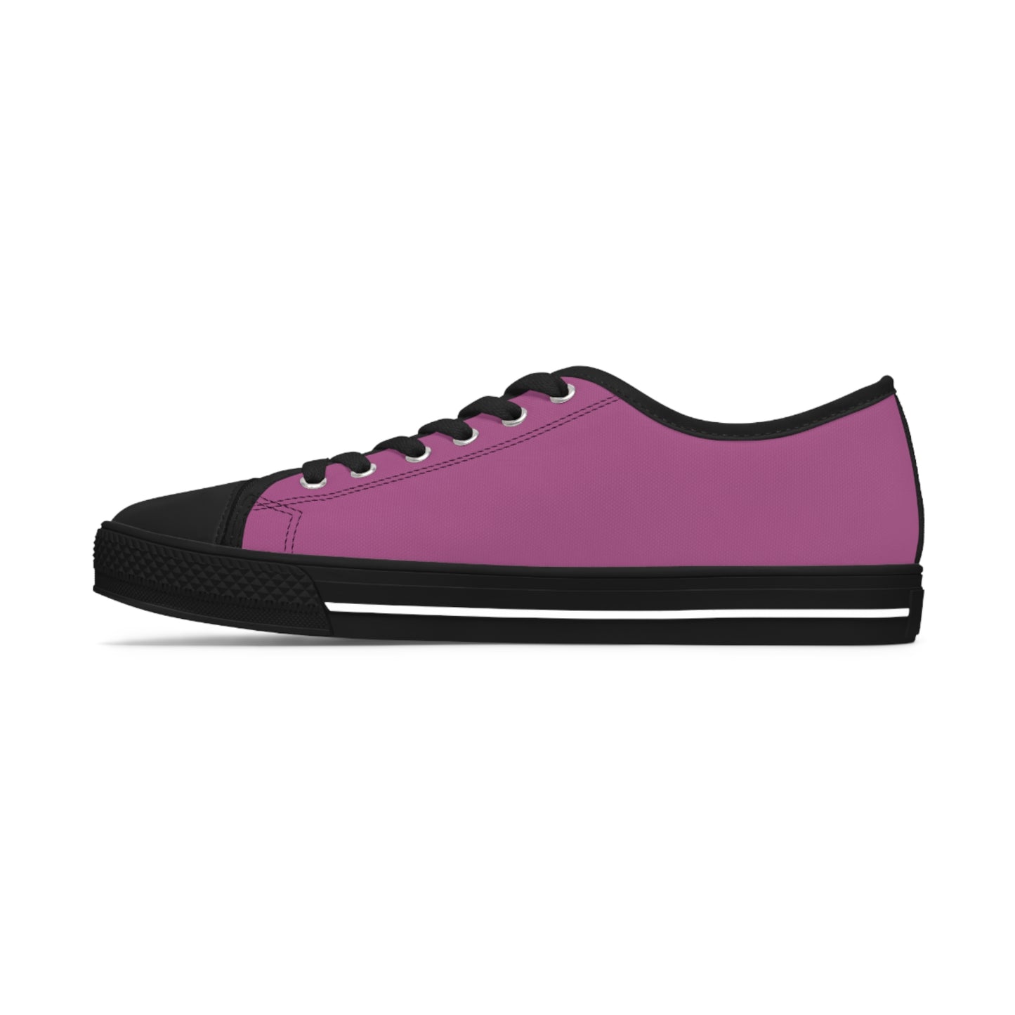 Women's Canvas Low Top Solid Color Sneakers - Candy Wrapper Pink US 12 White sole